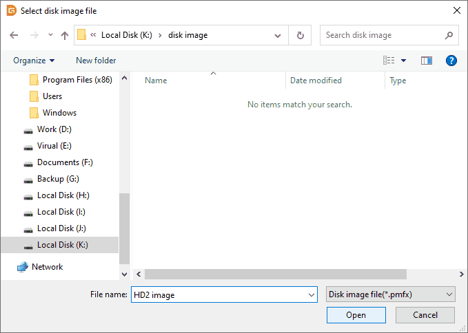 Backup Disk to Image File