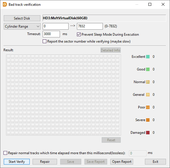 Check and repair bad sectors