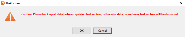 Check and repair bad sectors