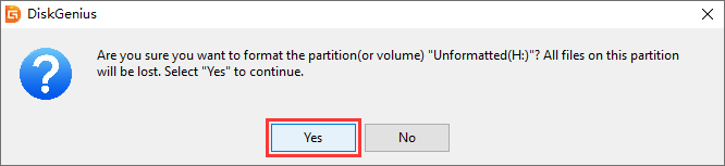 The volume does not contain a recognized file system