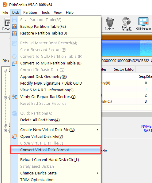 Convert Virtual Disk Format