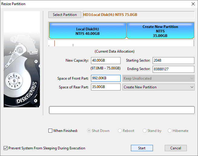 Create New Partition