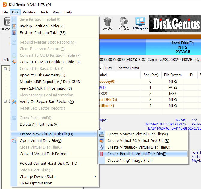 Create VMware Virtual Disk File