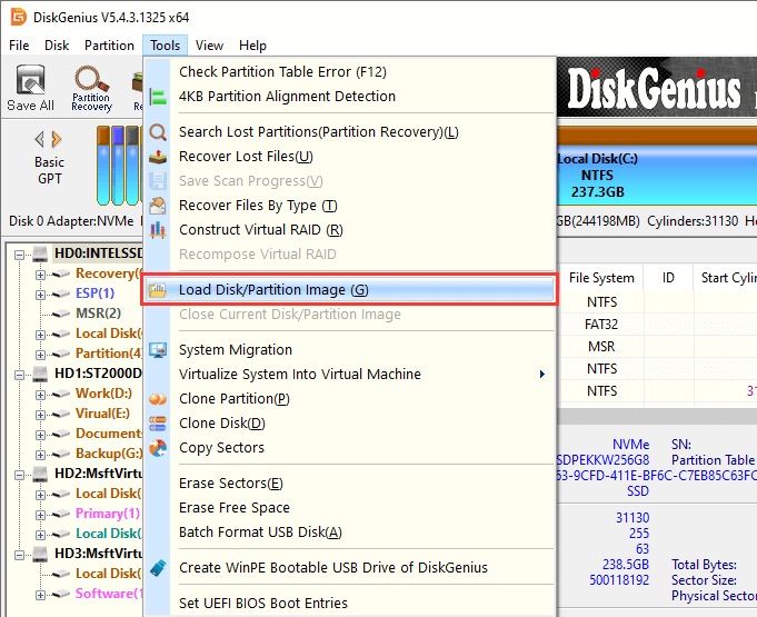 Explorer Partition Image File