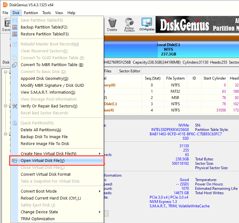 Operate and Manage Virtual Disk 