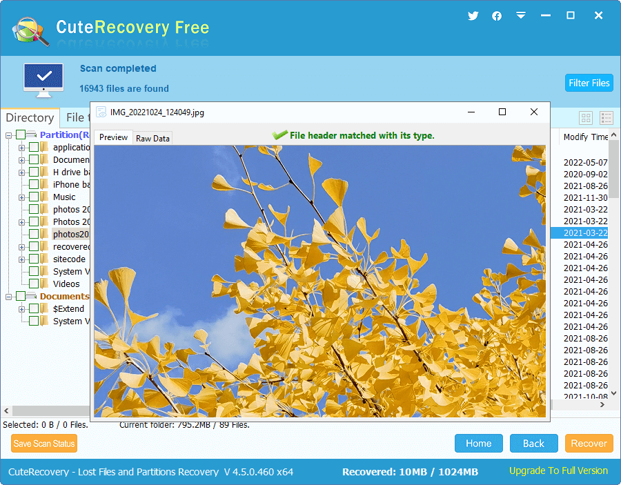 recover formatted partition