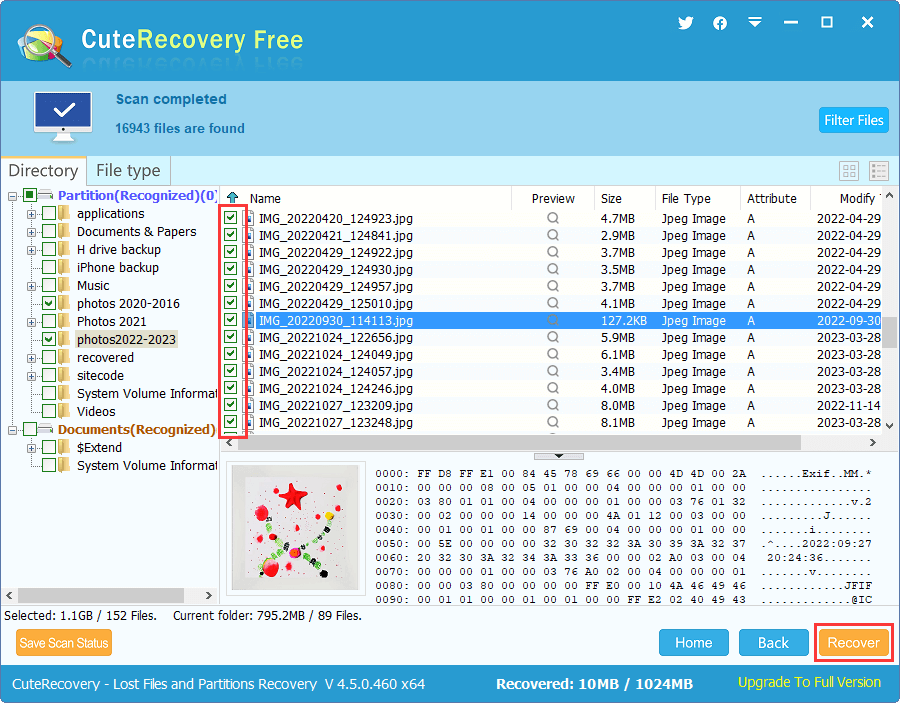 recover formatted partition