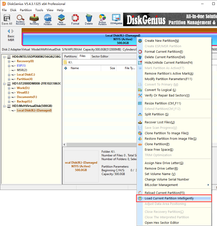 access RAW partition Windows 10