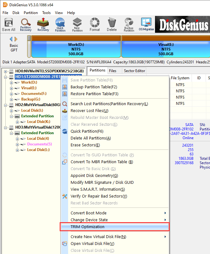 TRIM Optimization