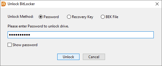 unlock BitLocker